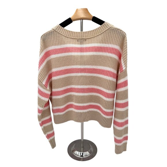 Wild Fable Tri Color Crop Stripe Sweater - Picture 4 of 4